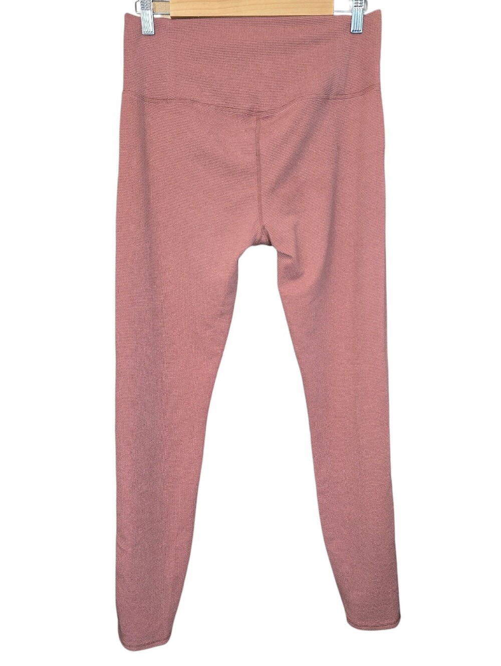 Vuori Bayview Thermal Leggings Rosewood Waffle Knit Moisture Wicking Size Large - Picture 10 of 14